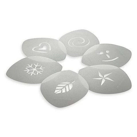 Aerolatte 6-Piece Cappuccino Art Stencil Set 3 Aerolatte 6-Piece Cappuccino Art Stencil Set