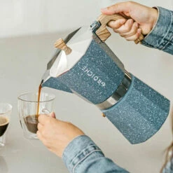 GROSCHE Milano Stovetop Espresso Maker - Stone -BARISTA WAREHOUSE Sales 8676 PriceBreak 12327