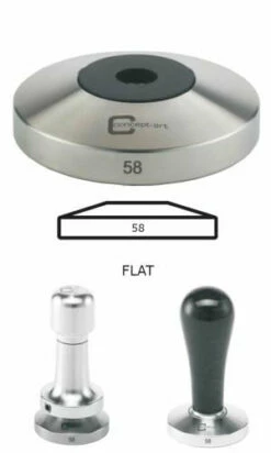 Concept-Art Coffee Tamper Base, 58mm Stainless, Flat