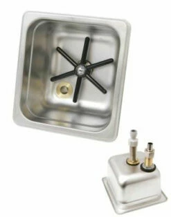 Espresso Parts Milk Jug Rinser, In Bench, Square