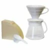 Hario V60 Ceramic Pour Over Set - White 2 Hario V60 Ceramic Pour Over Set - White -BARISTA WAREHOUSE Sales Hario V60 Ceramic Pour Over Set White